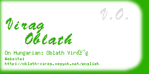 virag oblath business card